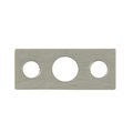 Dendesigns Strike Plate for 7 in. Flush Bolt; Satin Nickel - Solid Brass DE843266